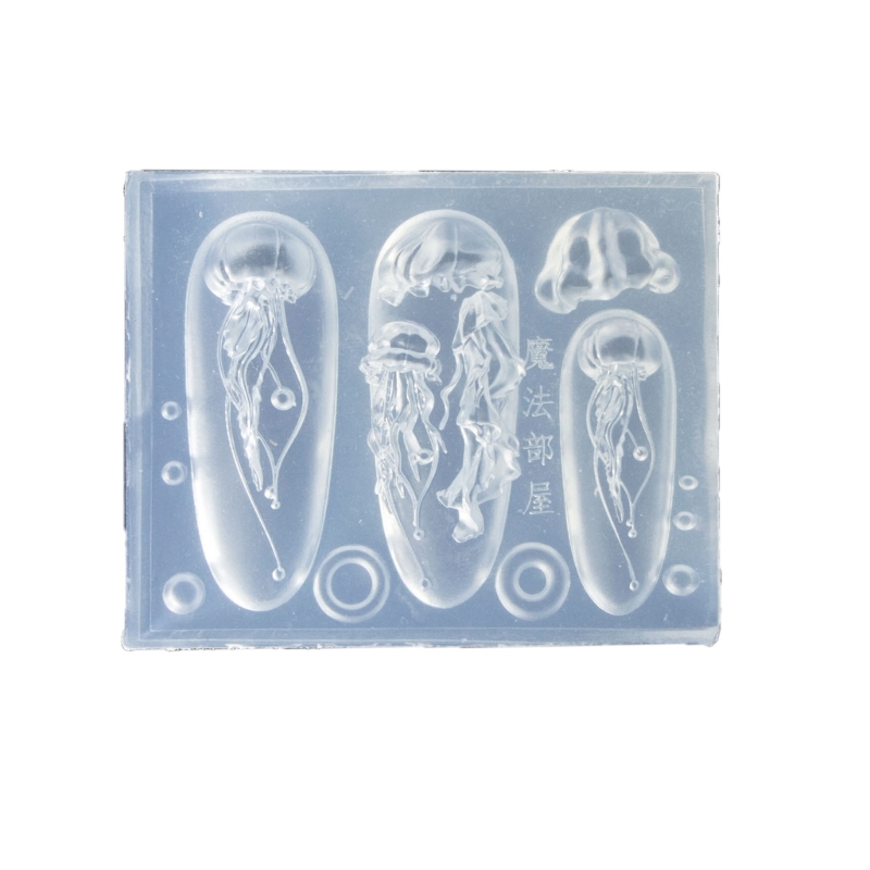 Art Craft Jellyfish - M2EA ซิลิโคนแมงกะพรุนแม่พิมพ์เล็บ Dropper แม่พิมพ์สะดวกเล็บแม่พิมพ์เรซิ่นหัตถกรรมแม่พิมพ์ DIY เล็บแม่พิมพ์หล่อ