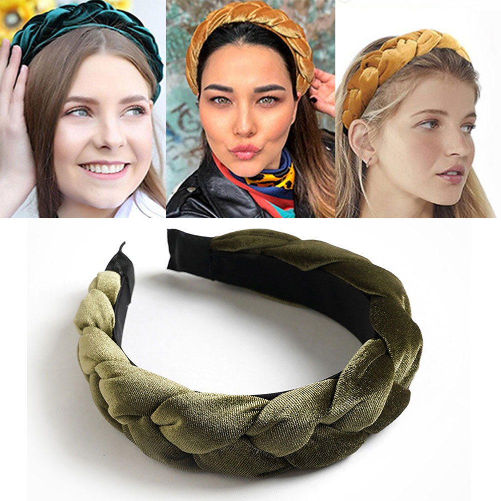 Art And Craft Hair - Velvets Braid Headband Headwear ผู้หญิงแฟชั่นผมคุณภาพสูง DIY
