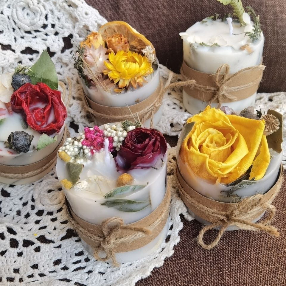 Soy Candle Fragrance Oil - ศิลปะดอกไม้แห้งเทียนอโรมา Eternal Rose เทียนอโรมาพืชน้ํามันหอมระเหยกลิ่นหอมขยายบ้าน Decorati