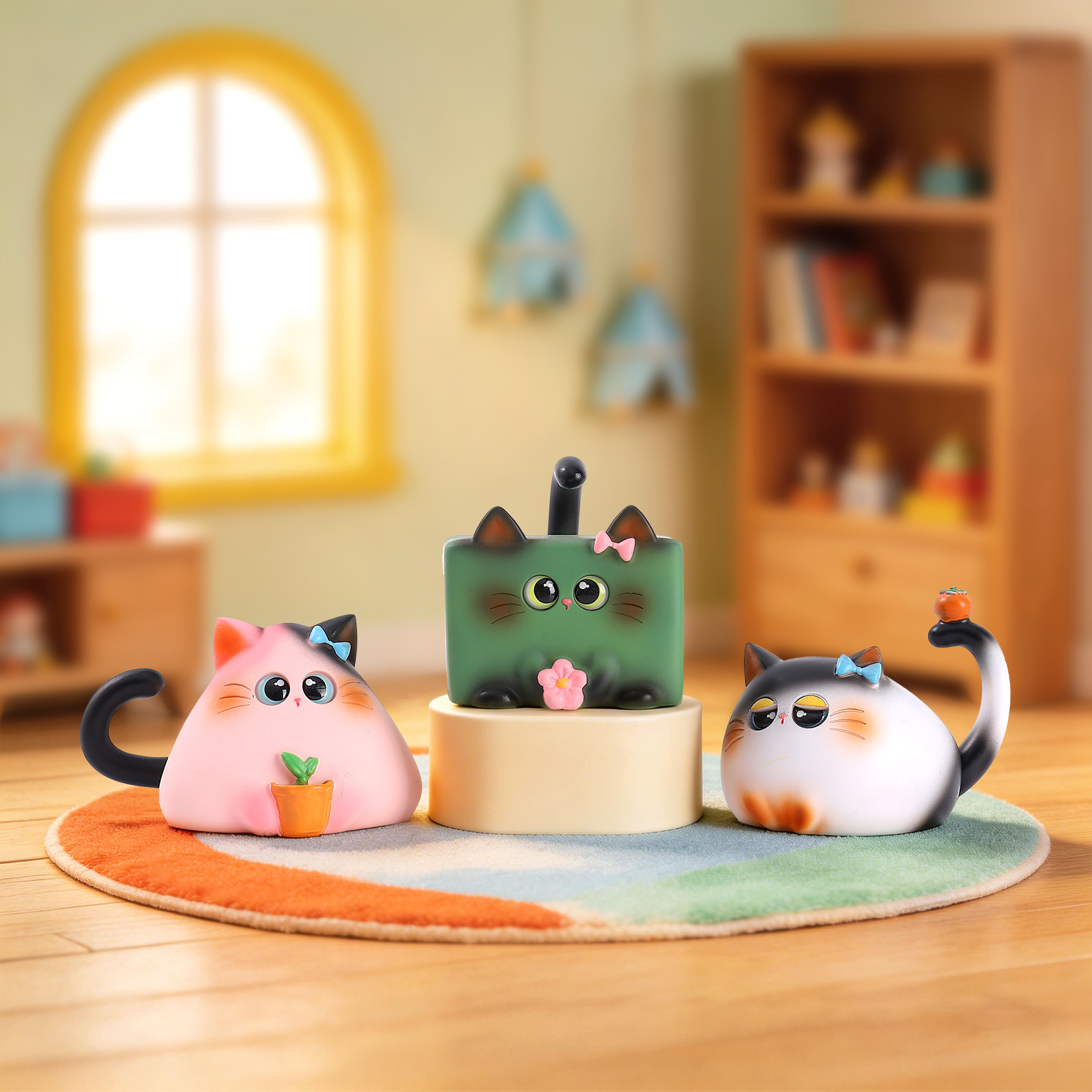 ฟิกเกอร์แมวแบบสุ่ม  งานเรซิ่น  - Box Art And Craft บทวิจารณ์และราคา