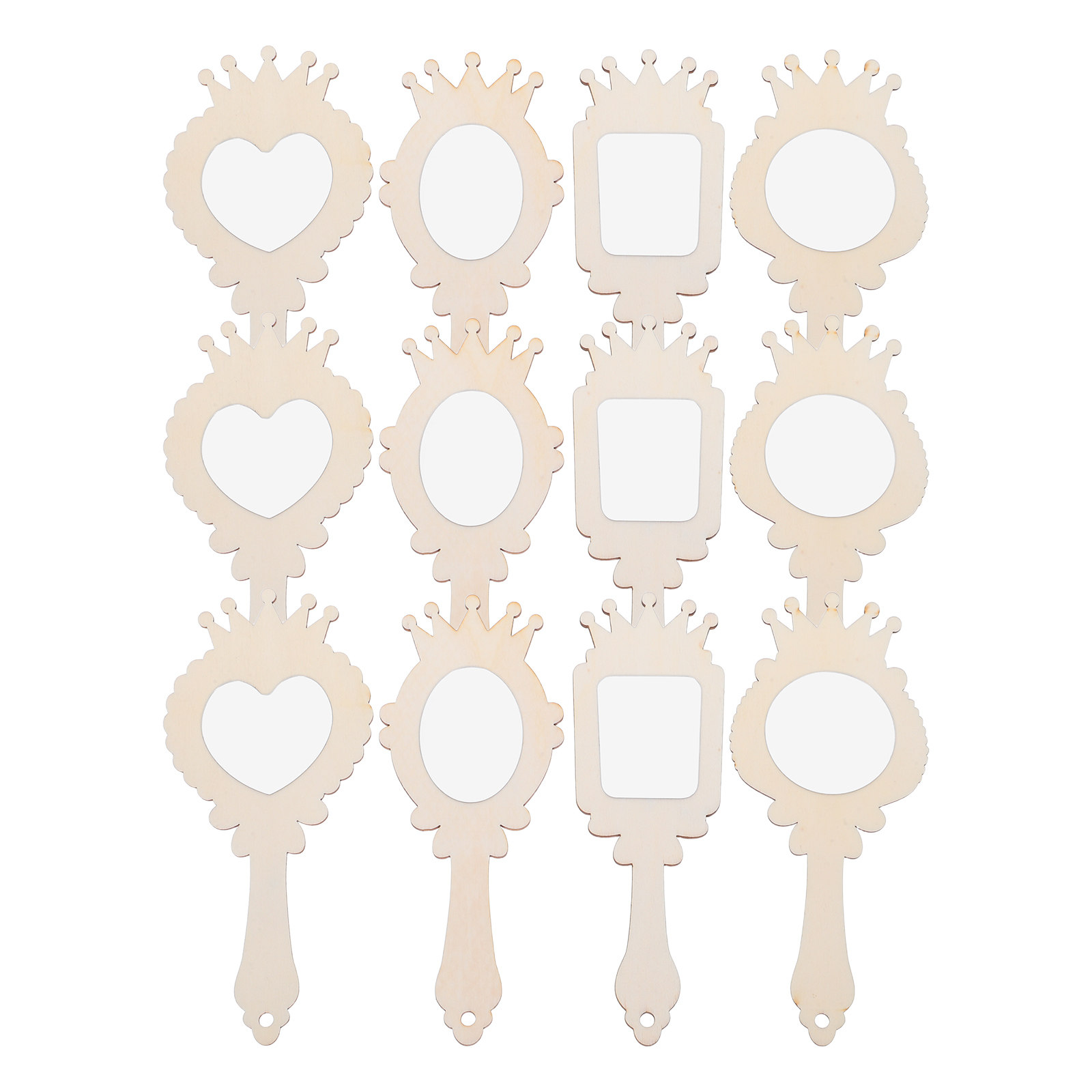 กระจกไม้เปล่า 12 ชิ้น สำหรับงา - Art Craft Mirror บทวิจารณ์และราคา