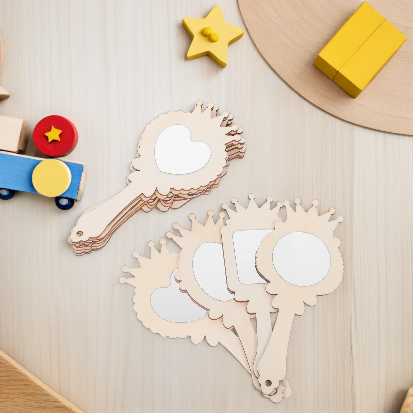 กระจกไม้เปล่า 12 ชิ้น สำหรับงา - Art Craft Mirror บทวิจารณ์และราคา