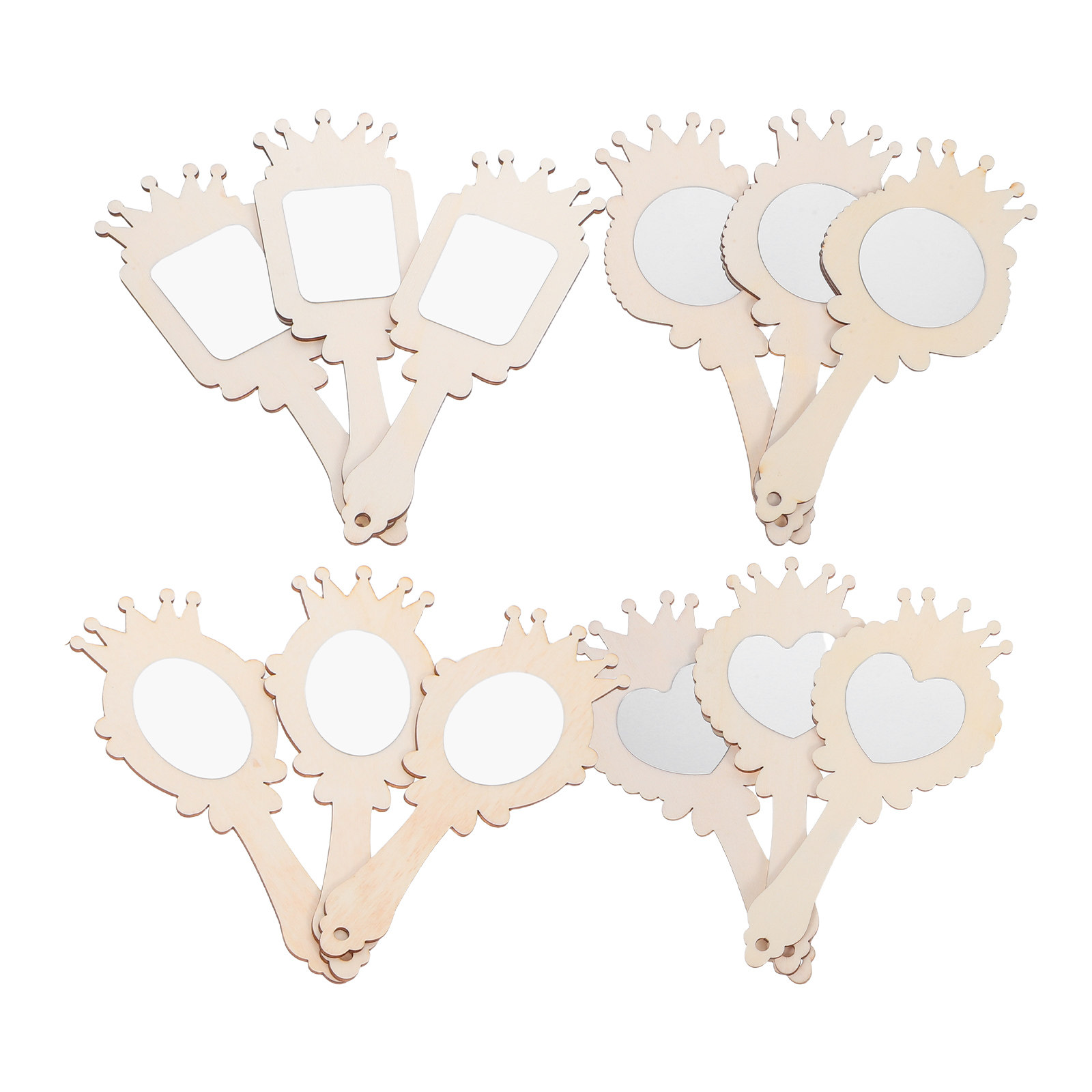 กระจกไม้เปล่า 12 ชิ้น สำหรับงา - Art Craft Mirror บทวิจารณ์และราคา