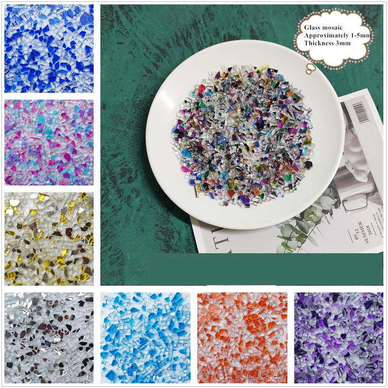 100Gสีผสมแก้วคริสตัลโมเสคกระเบ - Art Craft Mirror บทวิจารณ์และราคา