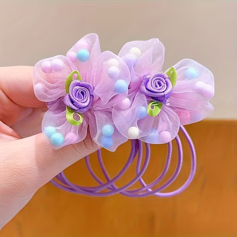 ยางรัดผมลายดอกไม้สำหรับเด็กผู้ - Art And Craft Hair บทวิจารณ์และราคา