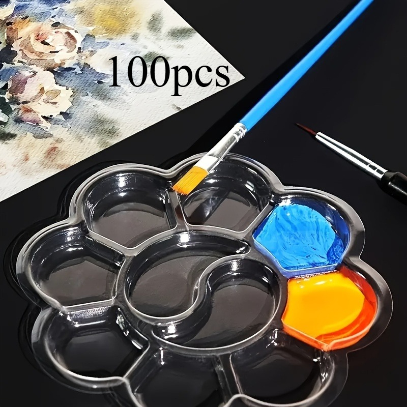 จานสีรูปดอกไม้แบบใช้แล้วทิ้ง 1 - Acrylic Pour Paint บทวิจารณ์และราคา