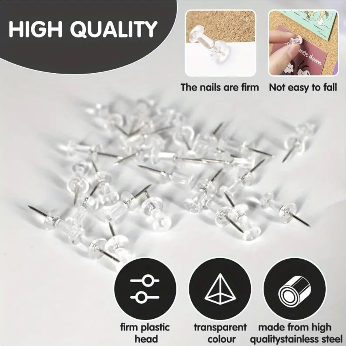 100/200/500/1000pcs PUSH Pins  - Box Art And Craft บทวิจารณ์และราคา
