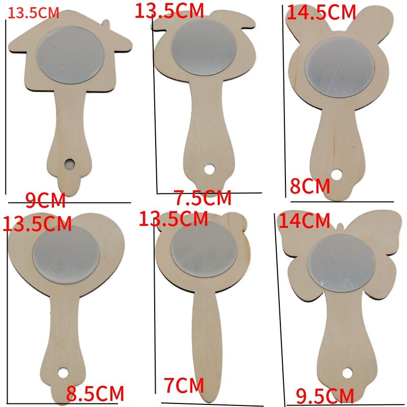 กระจกไม้ DIY 2 ชิ้น กระจกไม้ขน - Art Craft Mirror บทวิจารณ์และราคา