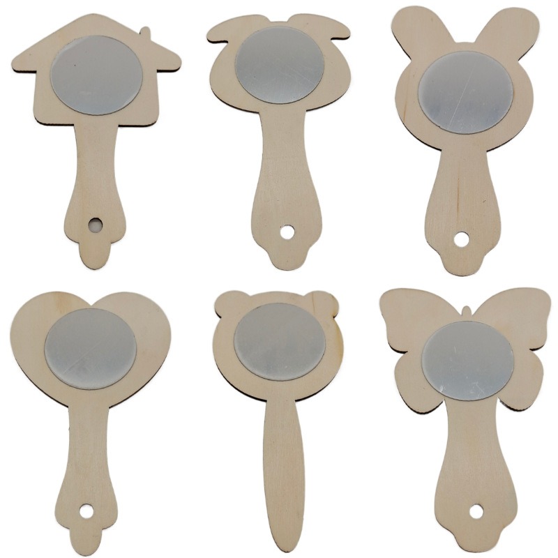 กระจกไม้ DIY 2 ชิ้น กระจกไม้ขน - Art Craft Mirror บทวิจารณ์และราคา